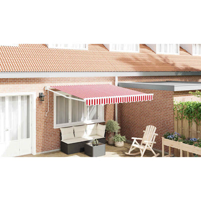 Vidaxx parasol pliable rouge et blanc 350 x 250 cm
