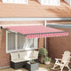 Vidaxx parasol pliable rouge et blanc 350 x 250 cm
