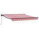 Vidaxx parasol pliable rouge et blanc 350 x 250 cm