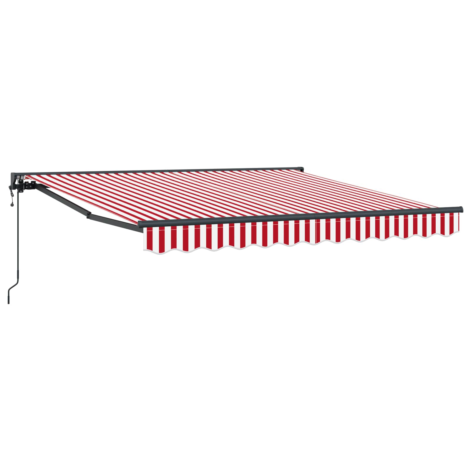 Vidaxx parasol pliable rouge et blanc 350 x 250 cm