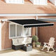 Vidaxx parasol pliant noir 350 x 250 cm tissu et acier