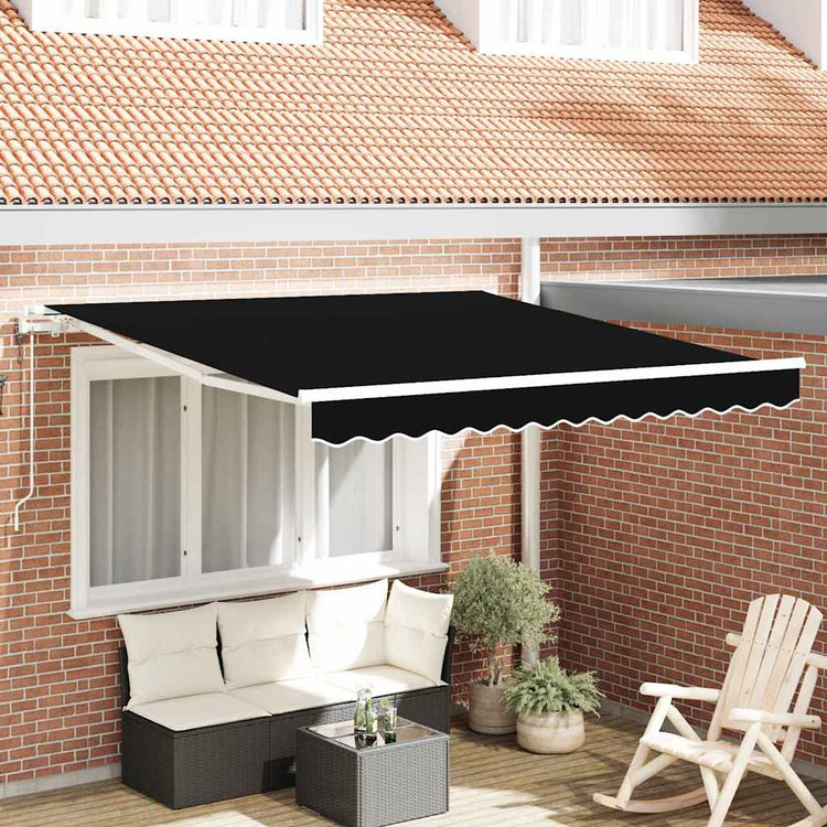 Vidaxx parasol pliable noir 350 x 250 cm en tissu