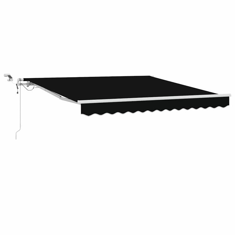 Vidaxx parasol pliant noir 350 x 250 cm polyester et métal