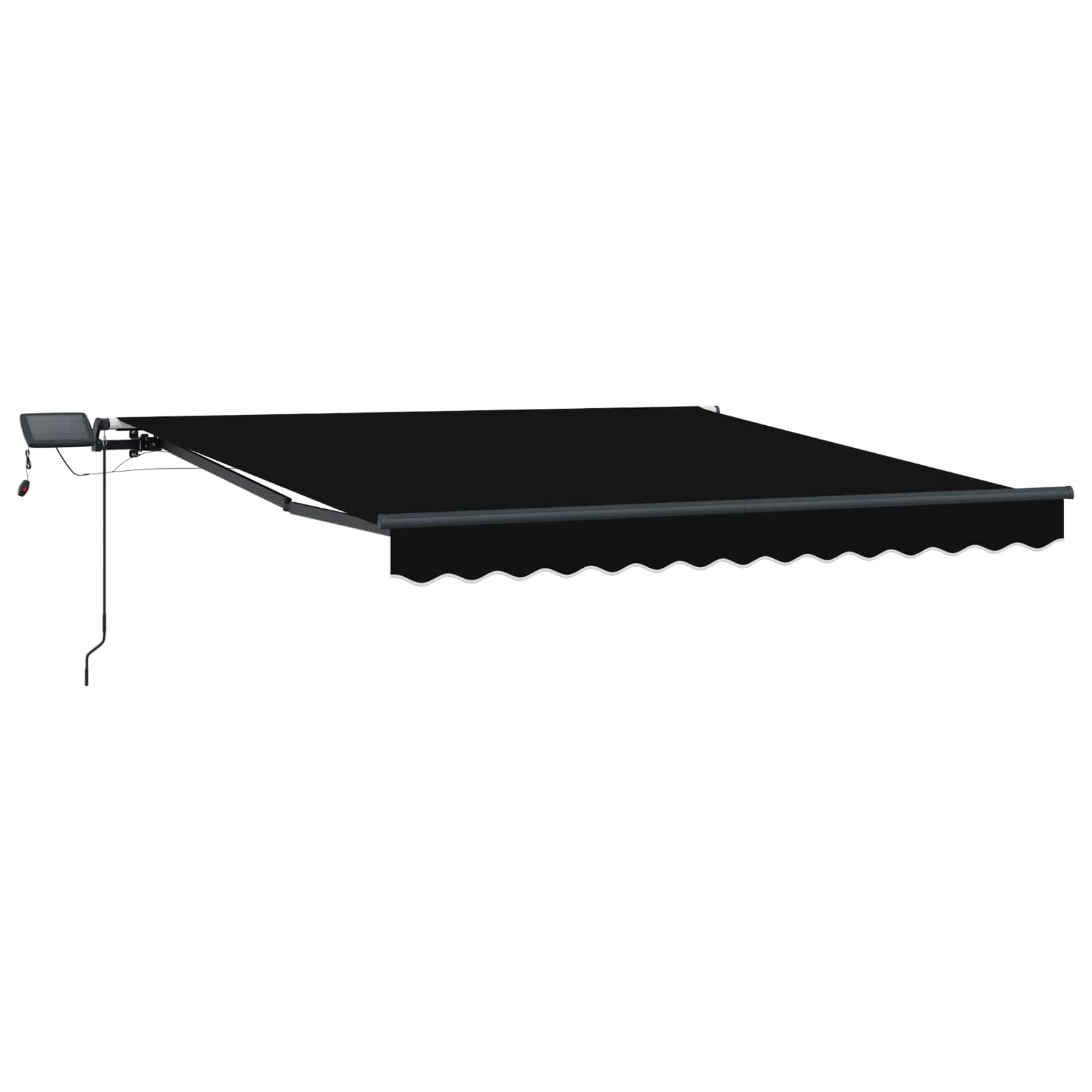 Vidaxx parasol pliable noir 350 x 250 cm en tissu