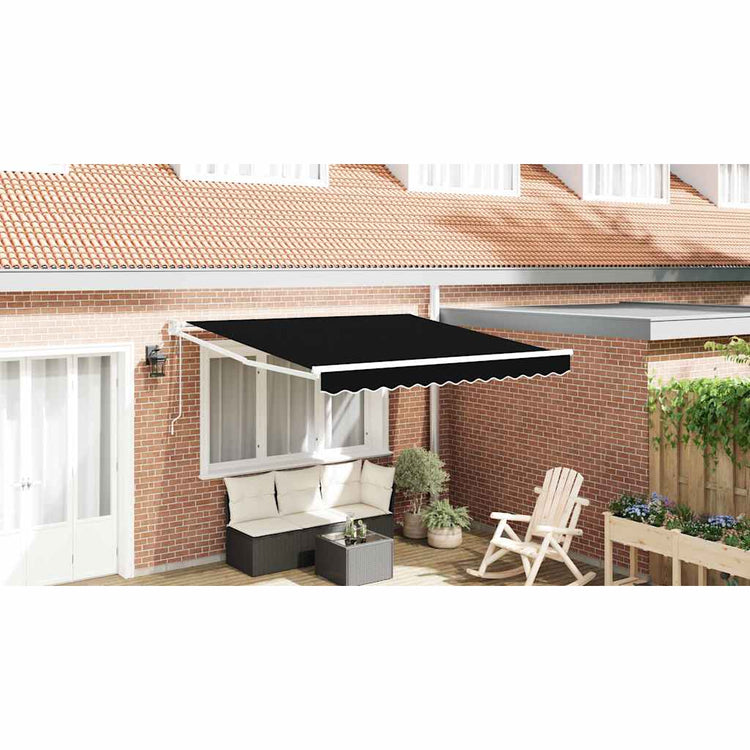 Vidaxx parasol pliable noir 350 x 250 cm en tissu