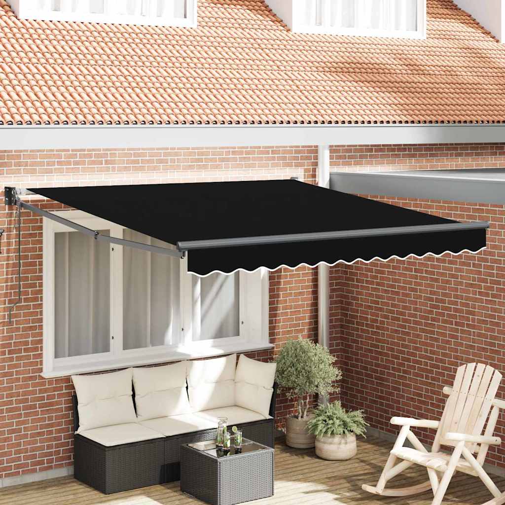 Vidaxx parasol pliable noir 350 x 250 cm
