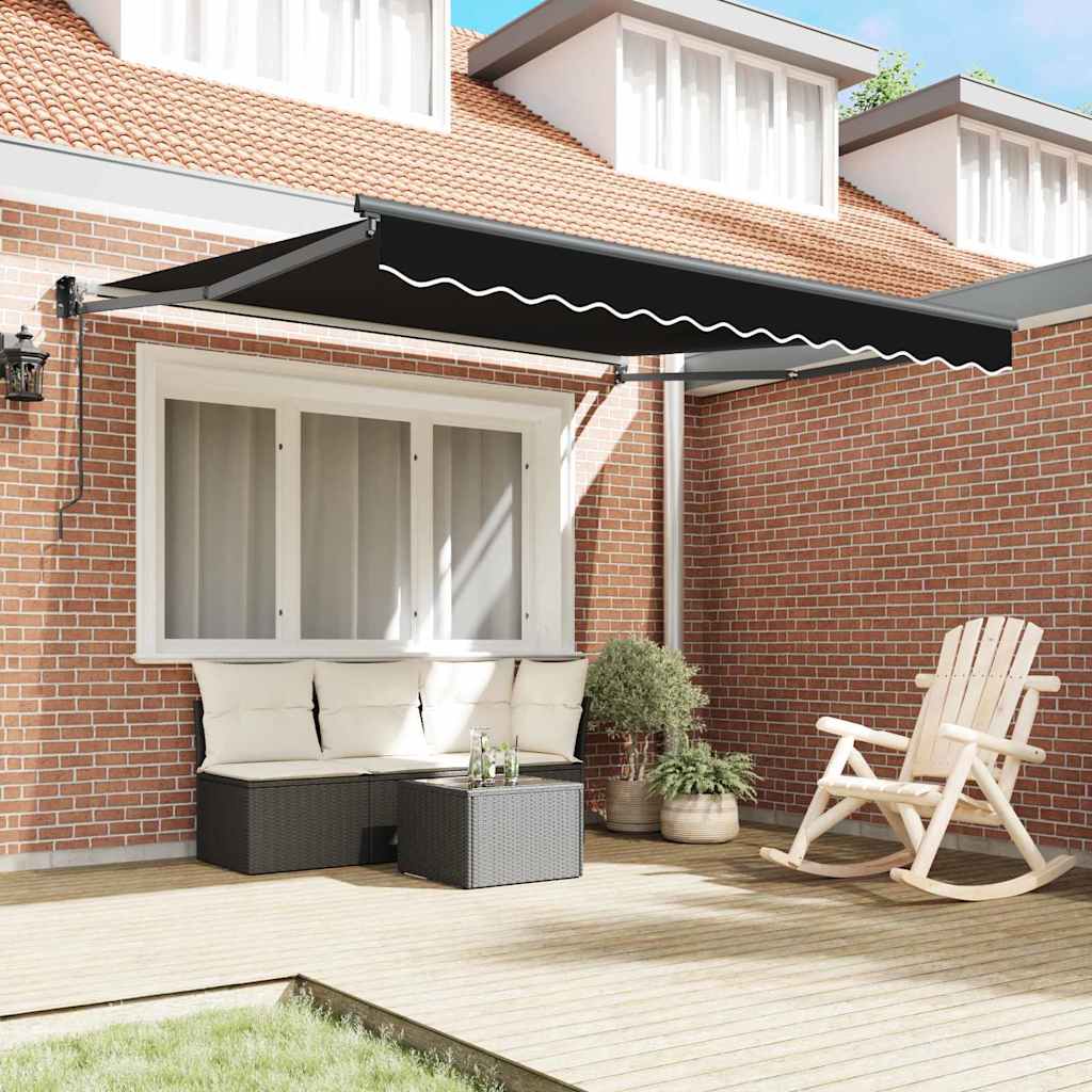 Vidaxx parasol pliable noir 350 x 250 cm