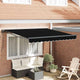Vidaxx parasol pliant noir 350 x 250 cm polyester et métal
