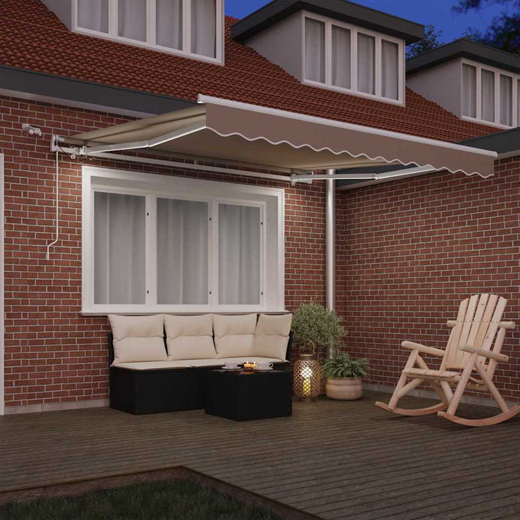 Vidaxx parasol pliant beige 350 x 250 cm polyester et métal