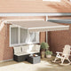 Vidaxx parasol pliant beige 350 x 250 cm polyester et métal