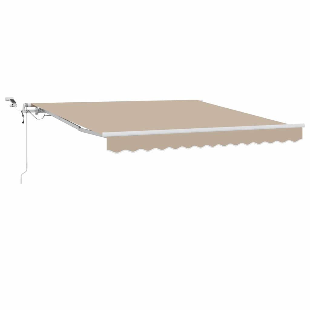Vidaxx parasol pliant beige 350 x 250 cm polyester et métal