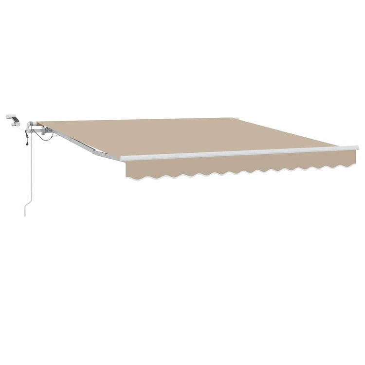Vidaxx parasol pliant beige 350 x 250 cm polyester et métal