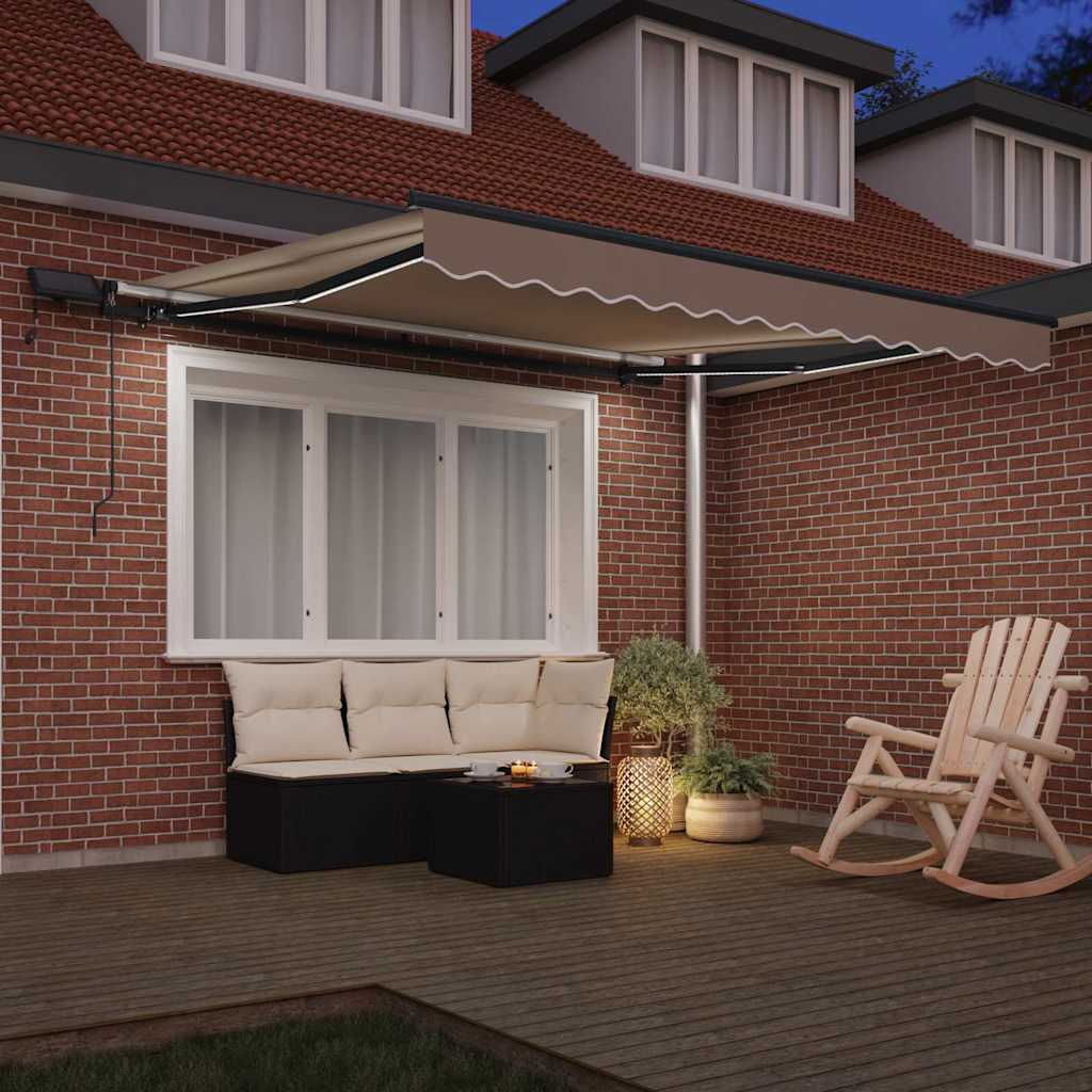 Vidaxx parasol pliable beige 350 x 250 cm en tissu