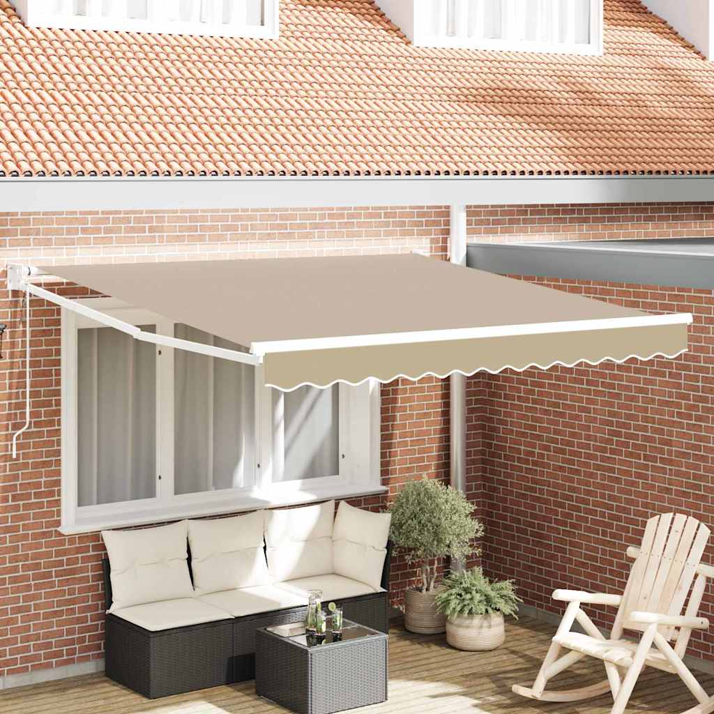 Vidaxx parasol pliable beige 350 x 250 cm