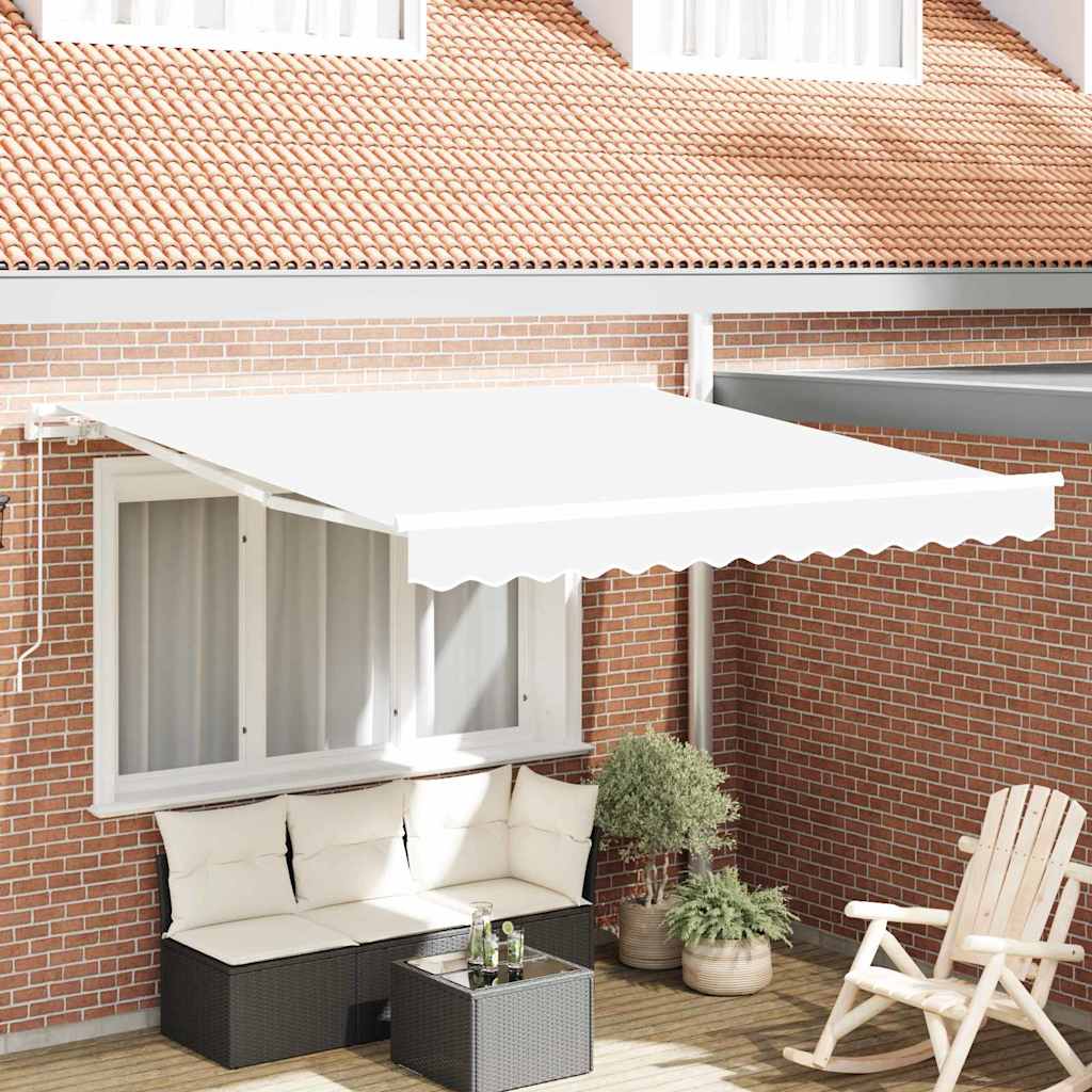 Vidaxx parasol pliant blanc 350 x 250 cm polyester et aluminium