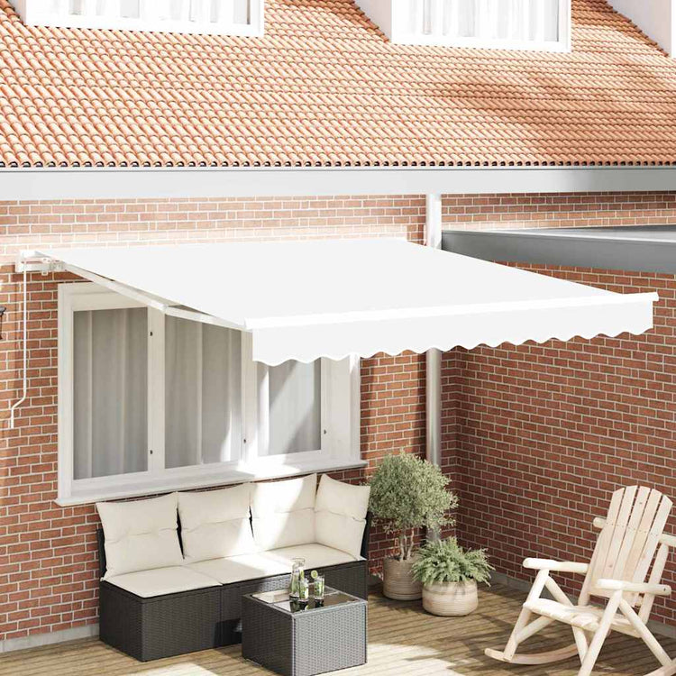 Vidaxx parasol pliant blanc 350 x 250 cm polyester et aluminium