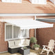 Vidaxx parasol pliant blanc 350 x 250 cm polyester et aluminium