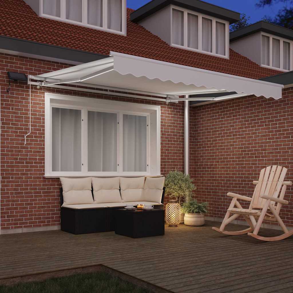 Vidaxx parasol pliant blanc 350 x 250 cm tissu et acier