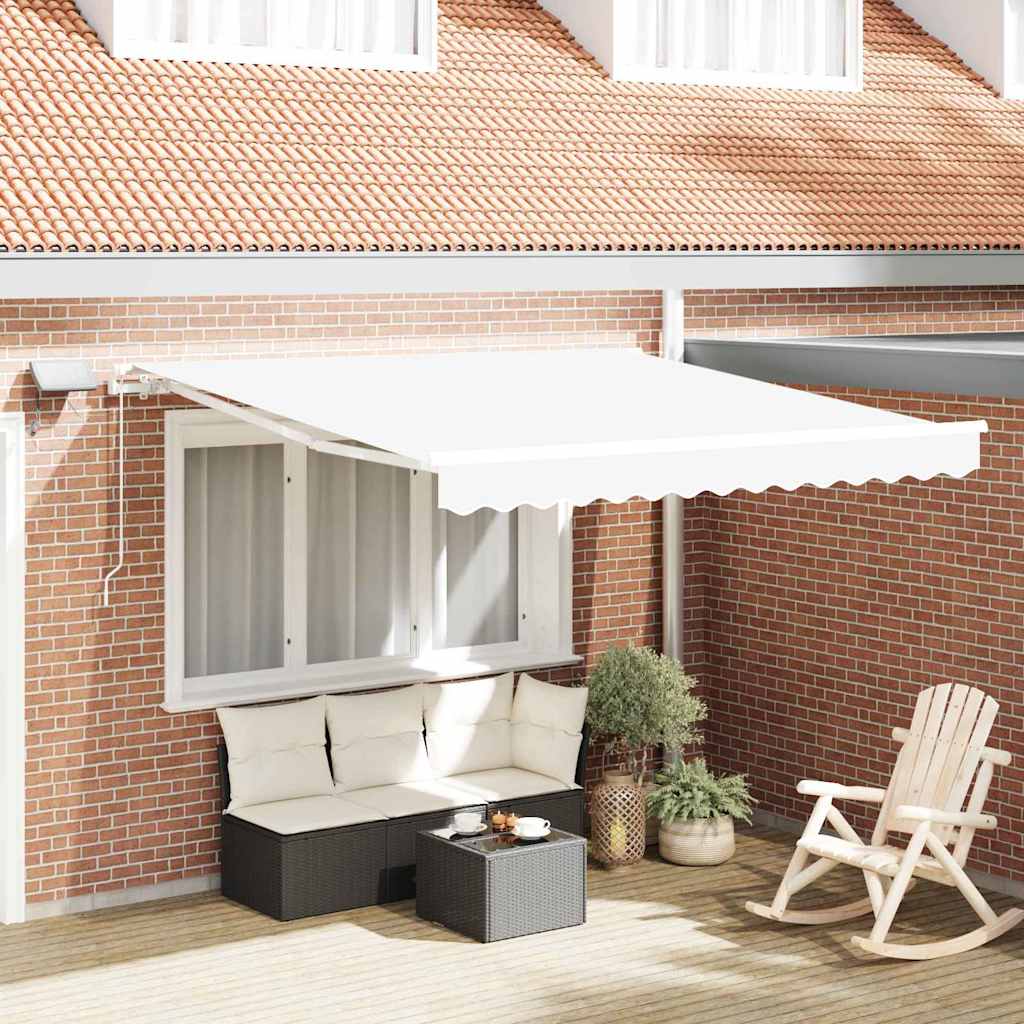 Vidaxx parasol pliant blanc 350 x 250 cm tissu et acier