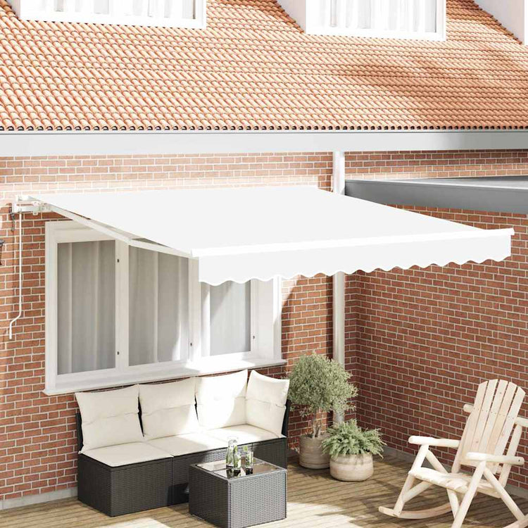 VidaXL parasol pliant blanc 350 x 250 cm en tissu
