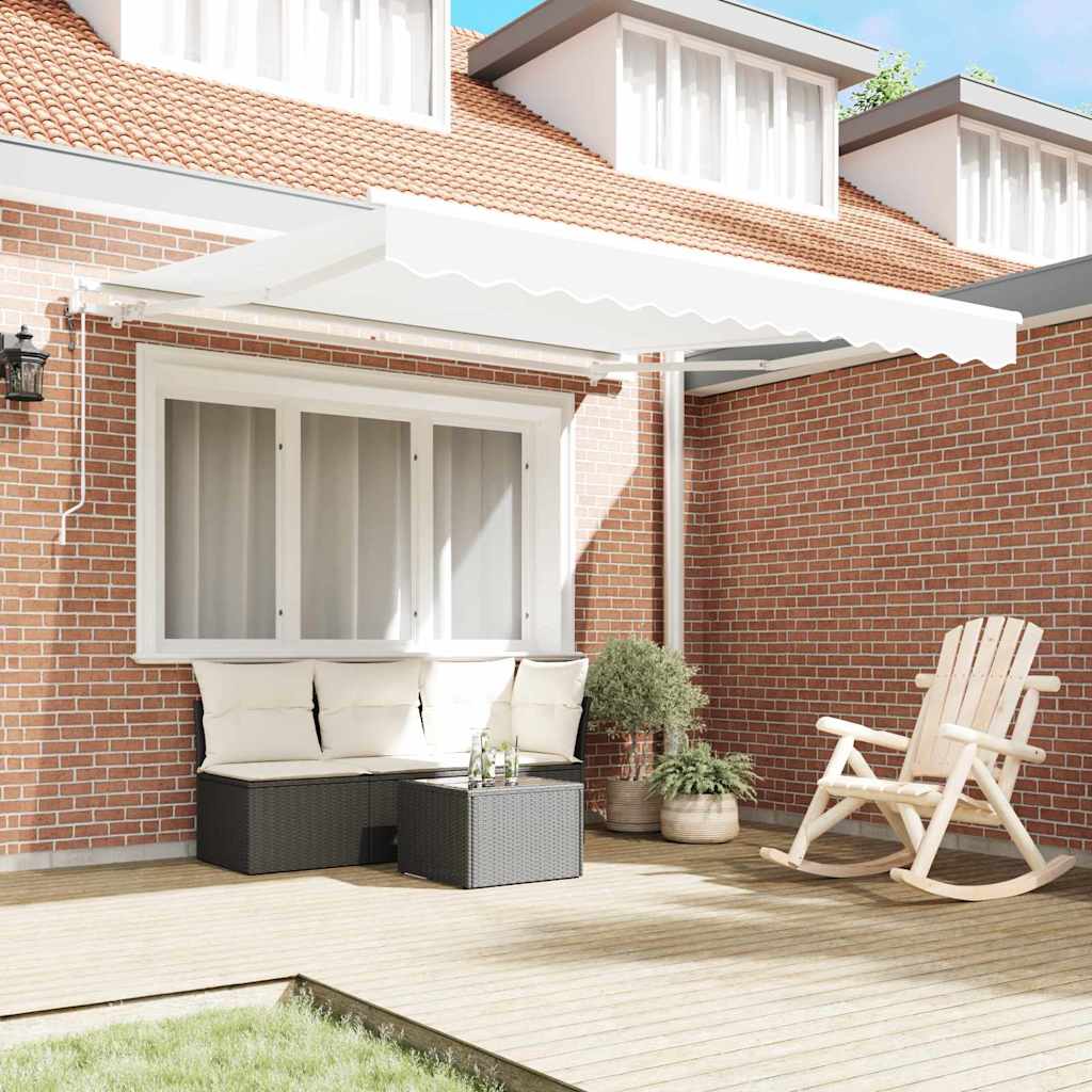 VidaXL parasol pliant blanc 350 x 250 cm en tissu