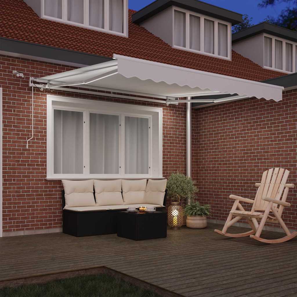 Vidaxx parasol pliant blanc 350 x 250 cm polyester et métal