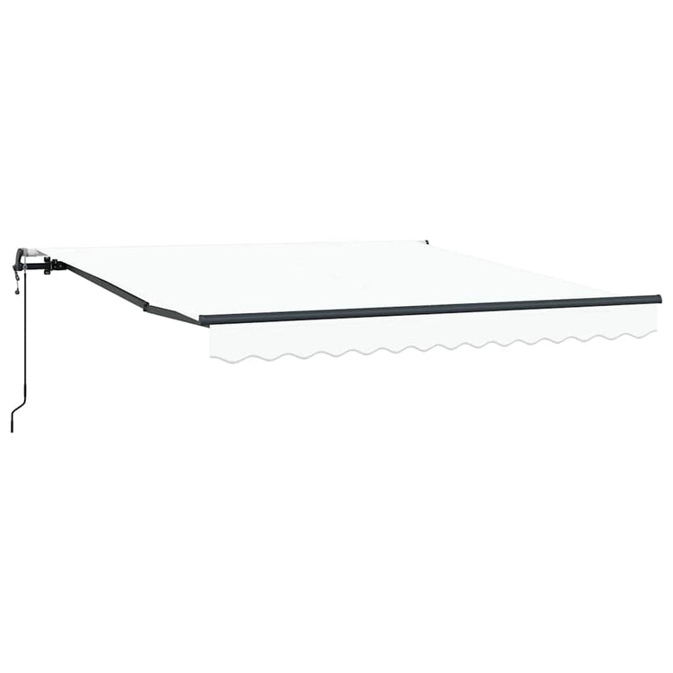 Vidaxx parasol pliant blanc 350 x 250 cm tissu et aluminium