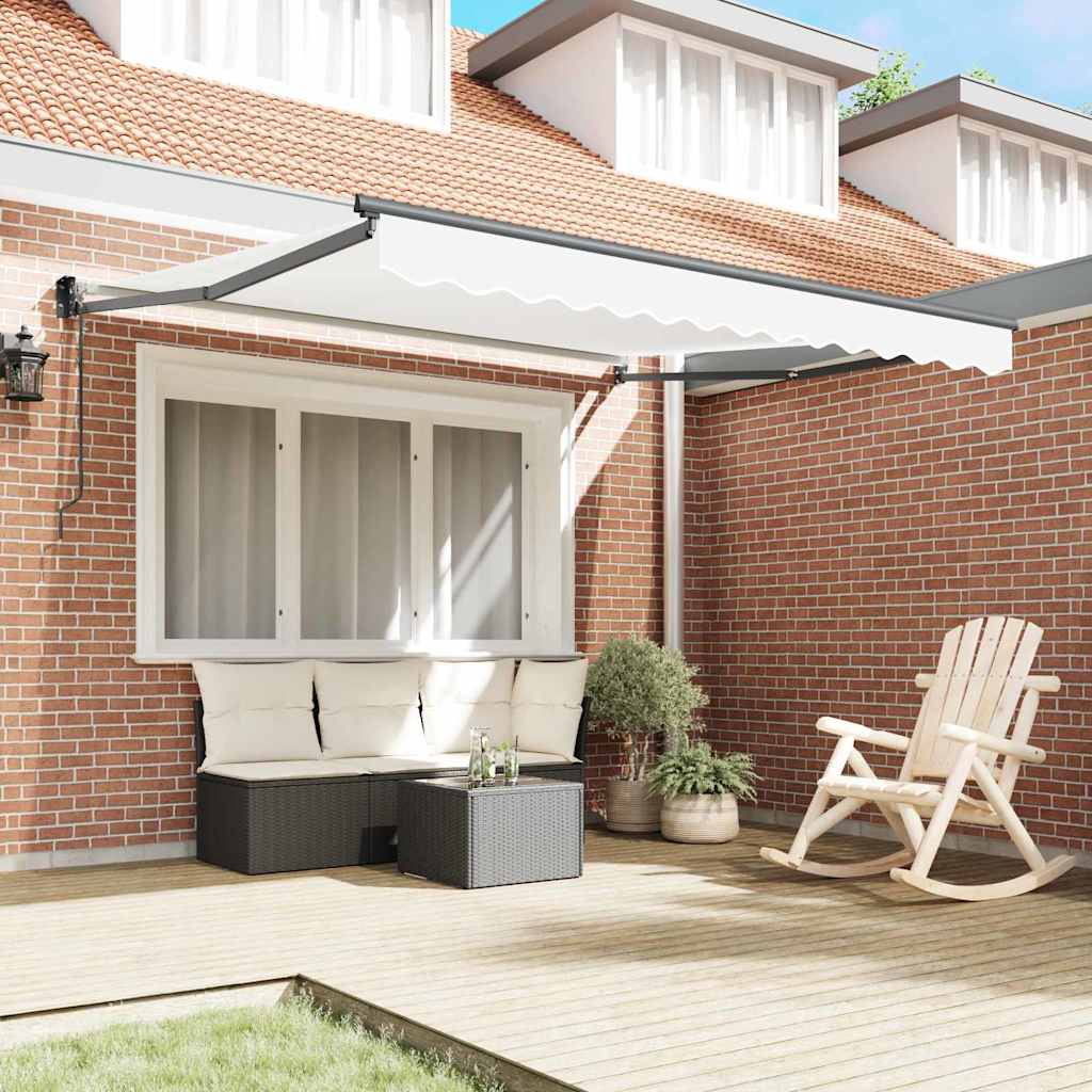 Vidaxx parasol pliant blanc 350 x 250 cm polyester et aluminium