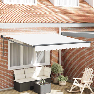 Vidaxx parasol pliant blanc 350 x 250 cm polyester et aluminium