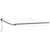 Vidaxx parasol pliant blanc 350 x 250 cm polyester et aluminium