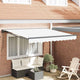 Vidaxx parasol pliant blanc 350 x 250 cm polyester et métal