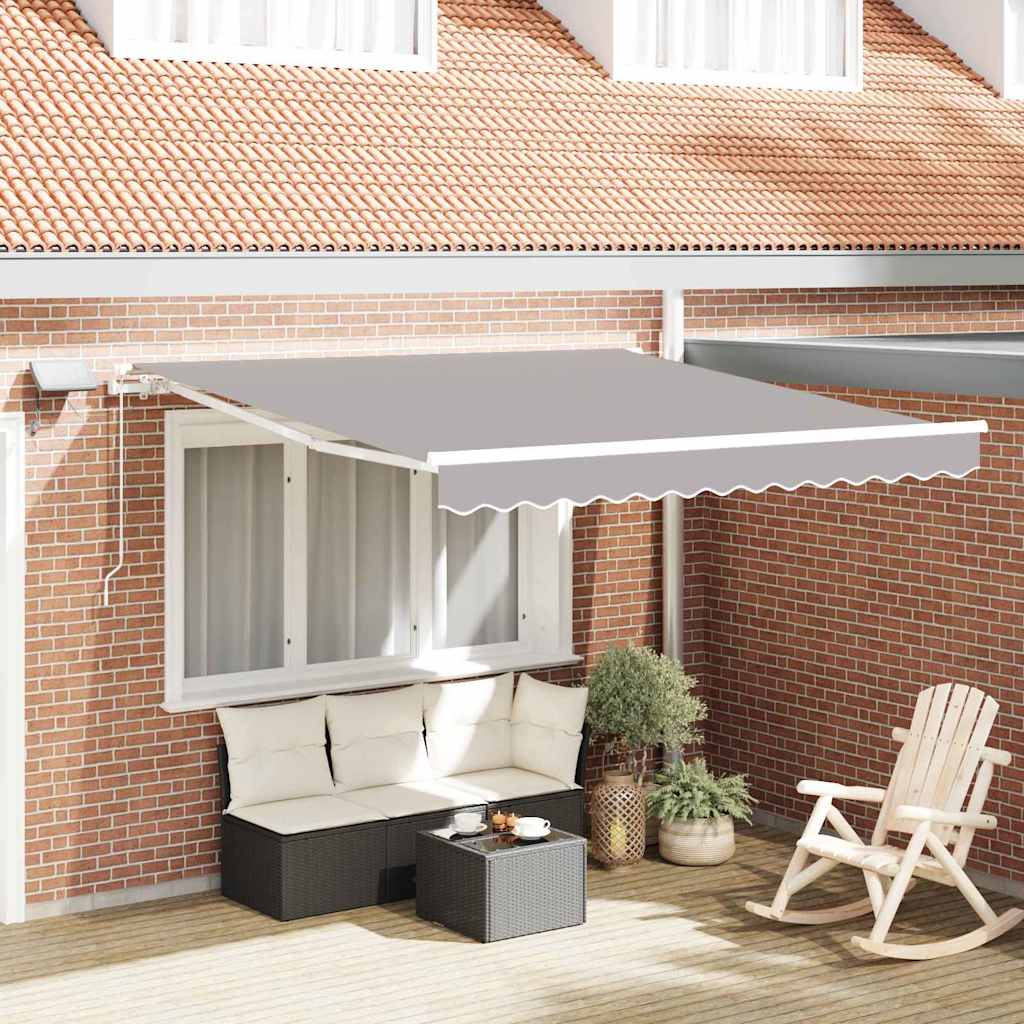 Vidaxx parasol pliant gris clair 350 x 250 cm tissu et acier