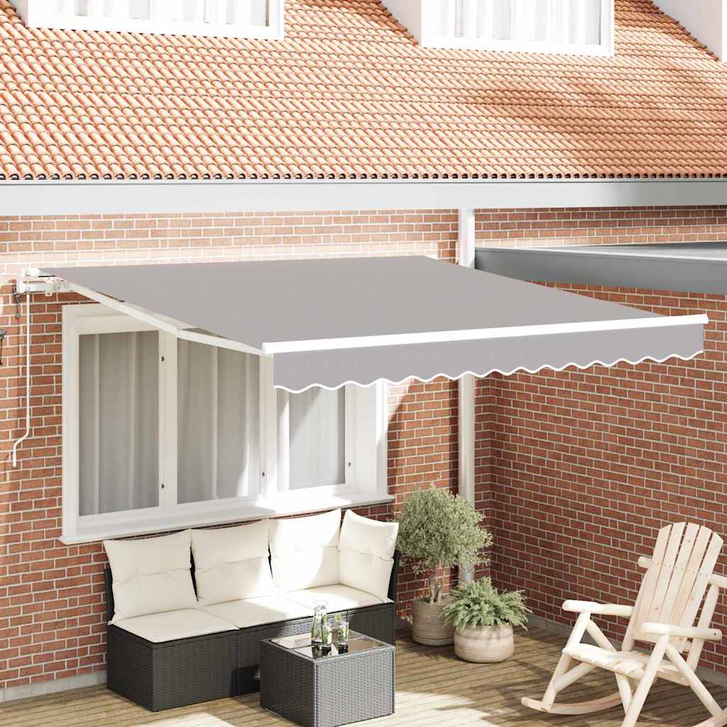 Vidaxx parasol pliant gris clair 350 x 250 cm en tissu