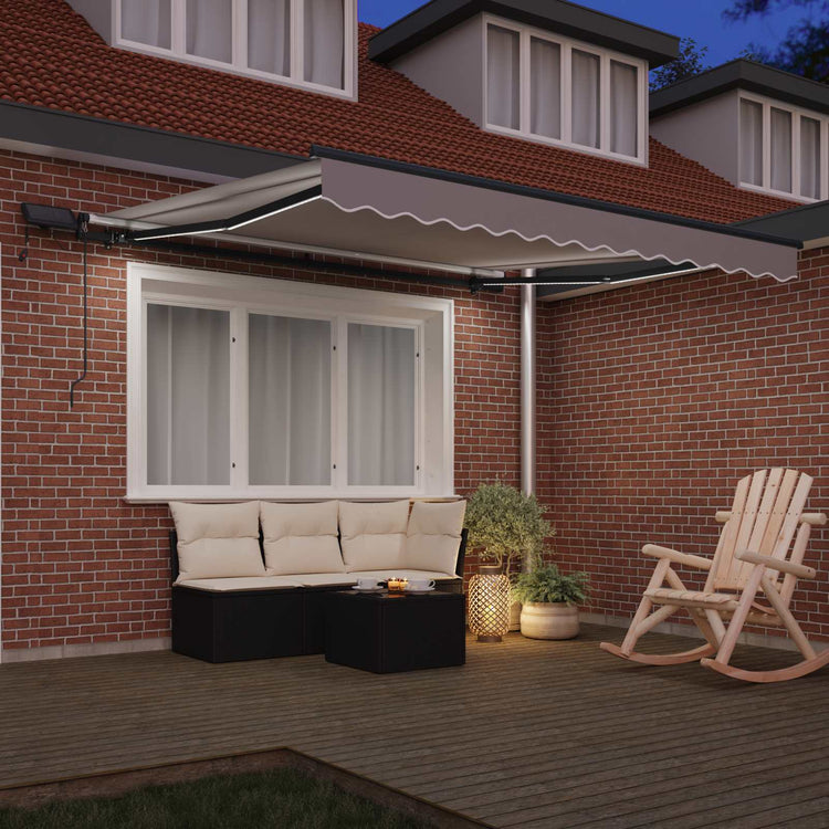 Vidaxx parasol pliant gris clair 350 x 250 cm en tissu