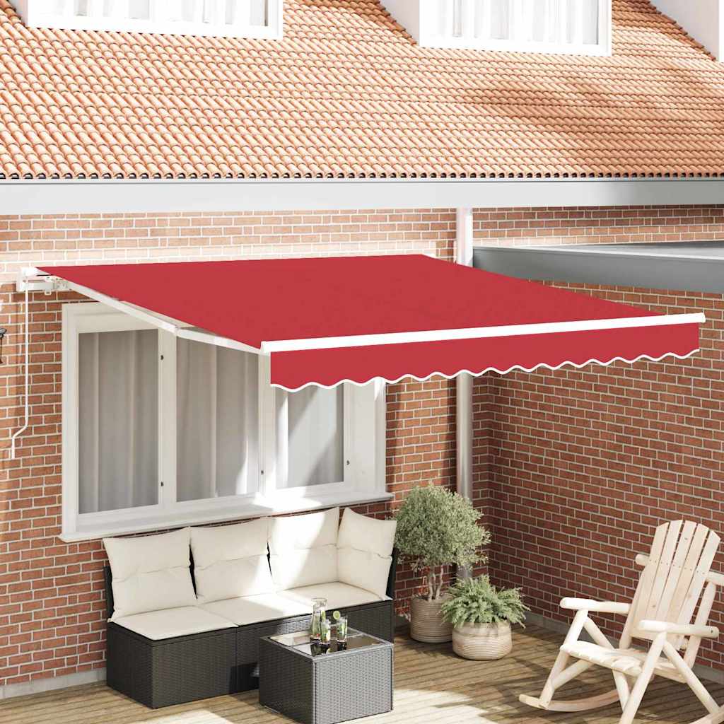 Vidaxx parasol pliable rouge 350 x 250 cm polyester et aluminium