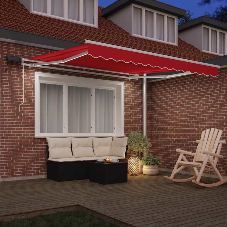 Vidaxx parasol pliable rouge 350 x 250 cm tissu et acier