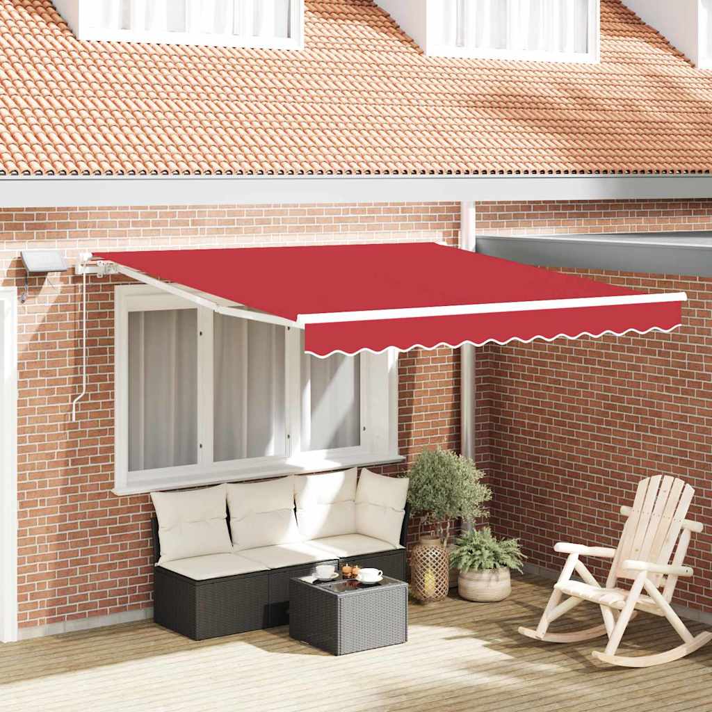 Vidaxx parasol pliable rouge 350 x 250 cm tissu et acier