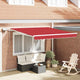 Vidaxx parasol pliable rouge 350 x 250 cm tissu et acier