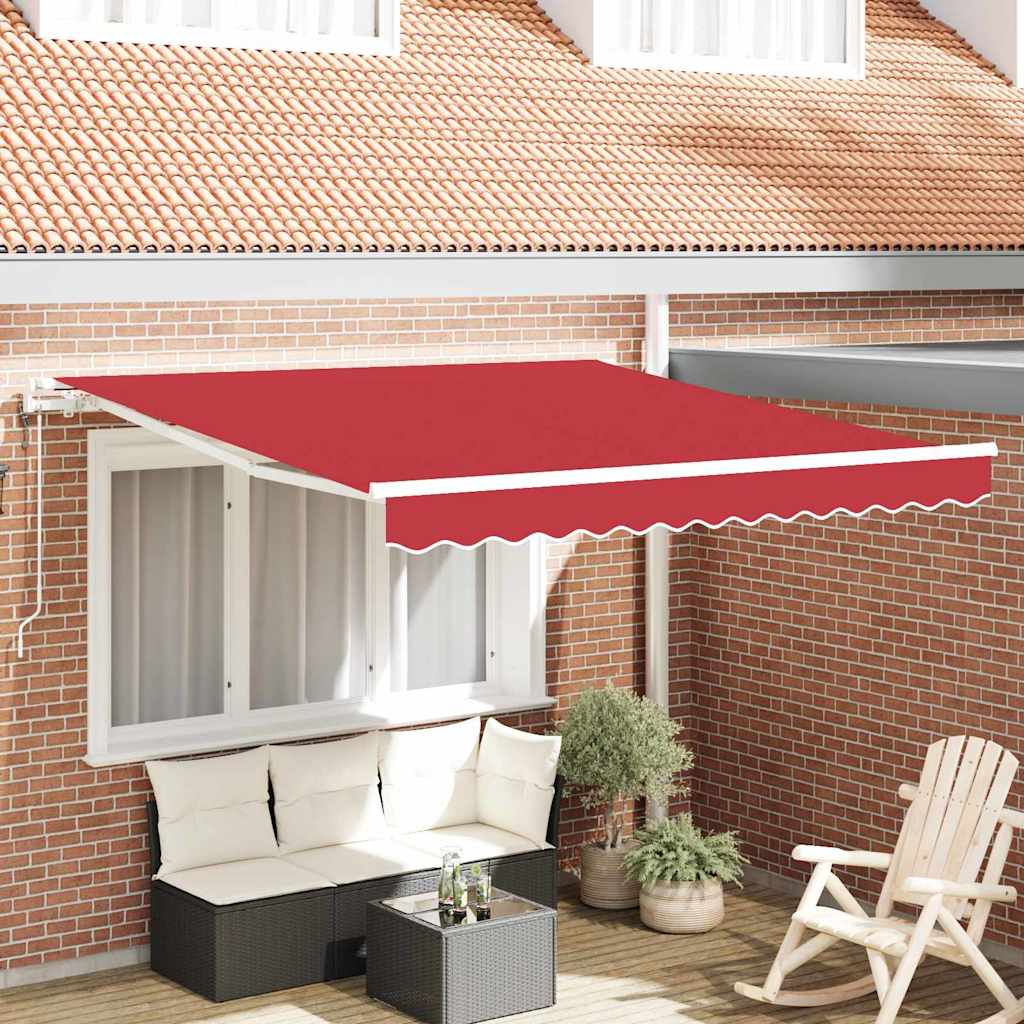 Vidaxx parasol pliable rouge 350 x 250 cm en tissu