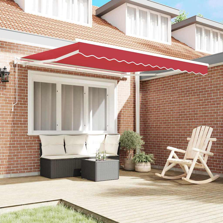 Vidaxx parasol pliable rouge 350 x 250 cm en tissu