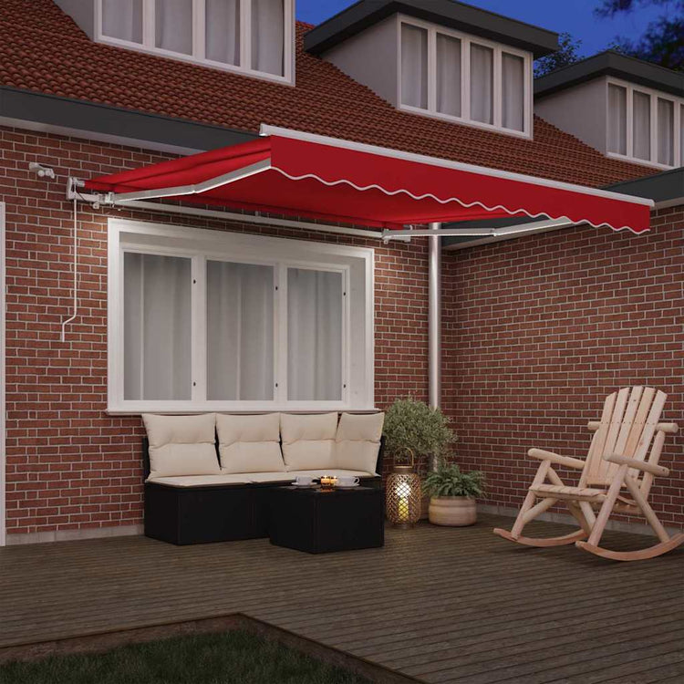Vidaxx parasol pliable rouge 350 x 250 cm polyester et métal
