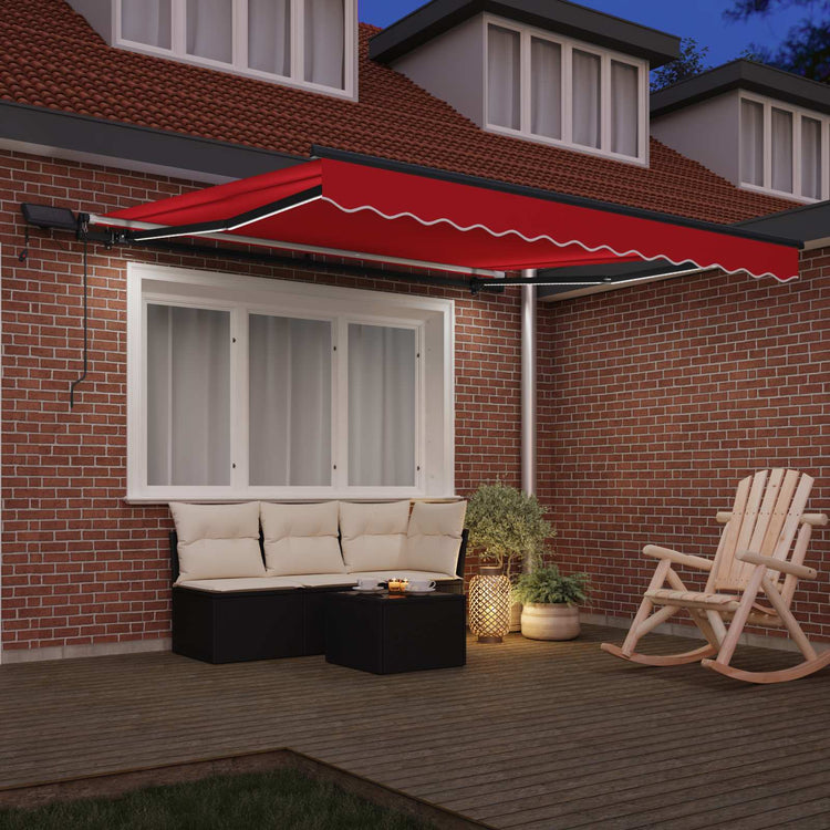 Vidaxx parasol pliable rouge 350 x 250 cm en tissu