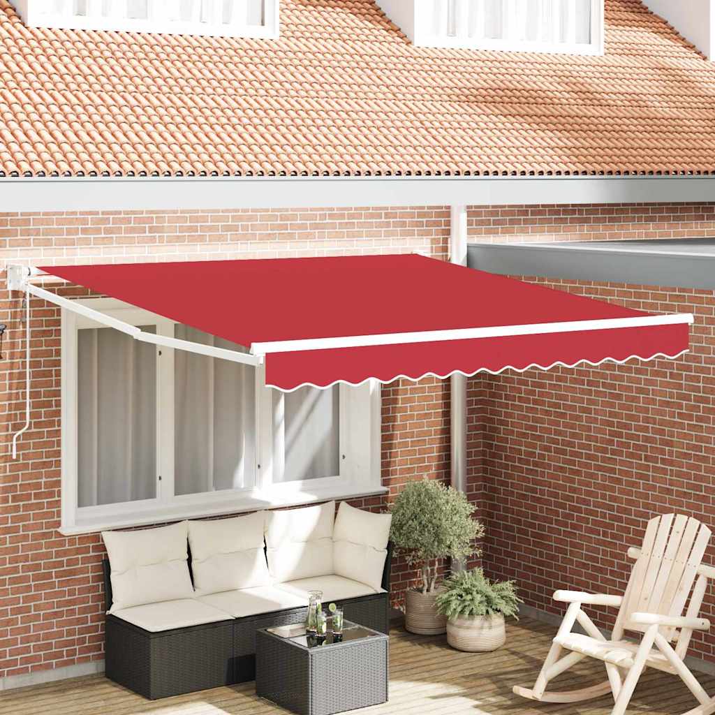 Vidaxx parasol pliable rouge 350 x 250 cm polyester et aluminium