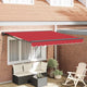 Vidaxx parasol pliable rouge 350 x 250 cm polyester et métal