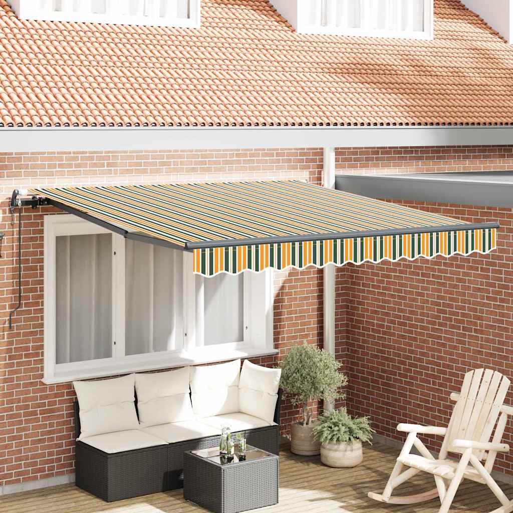 Vidaxx parasol pliable vert et jaune 350 x 250 cm