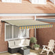 Vidaxx parasol pliable vert et jaune 350 x 250 cm