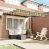 Vidaxx parasol pliable vert et jaune 350 x 250 cm