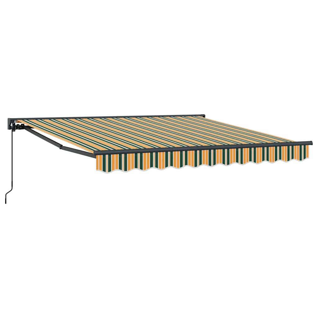 Vidaxx parasol pliable vert et jaune 350 x 250 cm