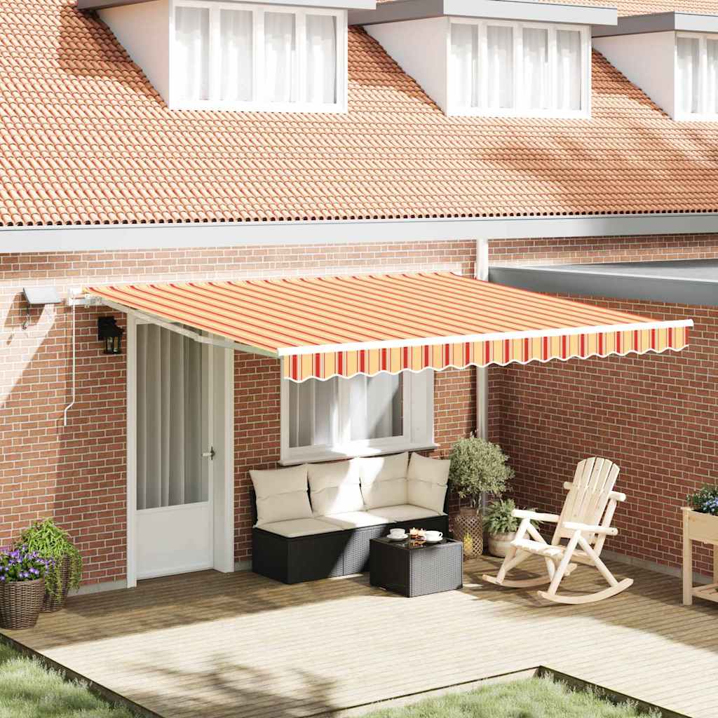 Auvent pliant Vidaxx avec tissu jaune et orange 400 × 300 cm