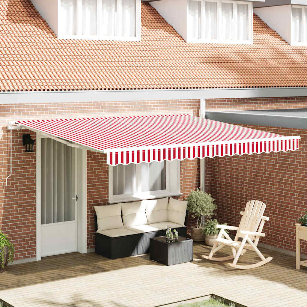 Vidaxx parasol pliant rouge et blanc 400 × 300 cm